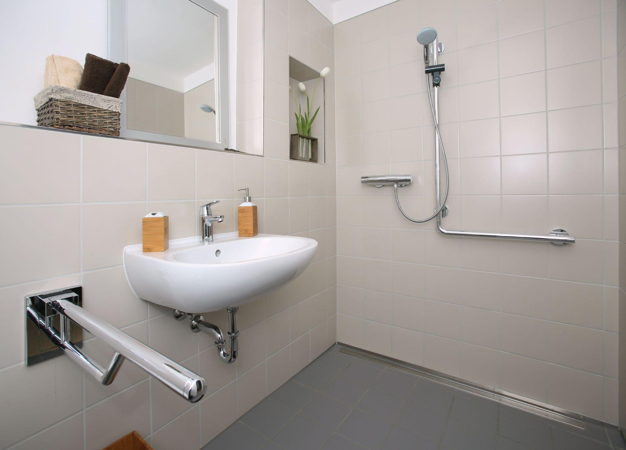 New remodeled senior-friendly and handicap-accessible bathroom