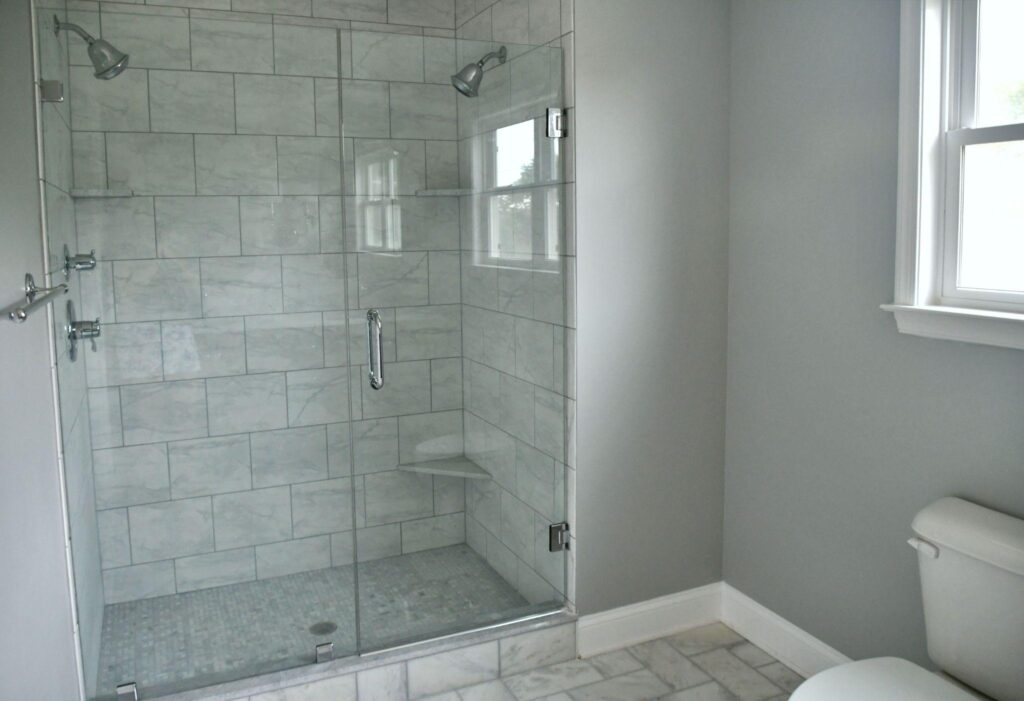grey simple bathroom