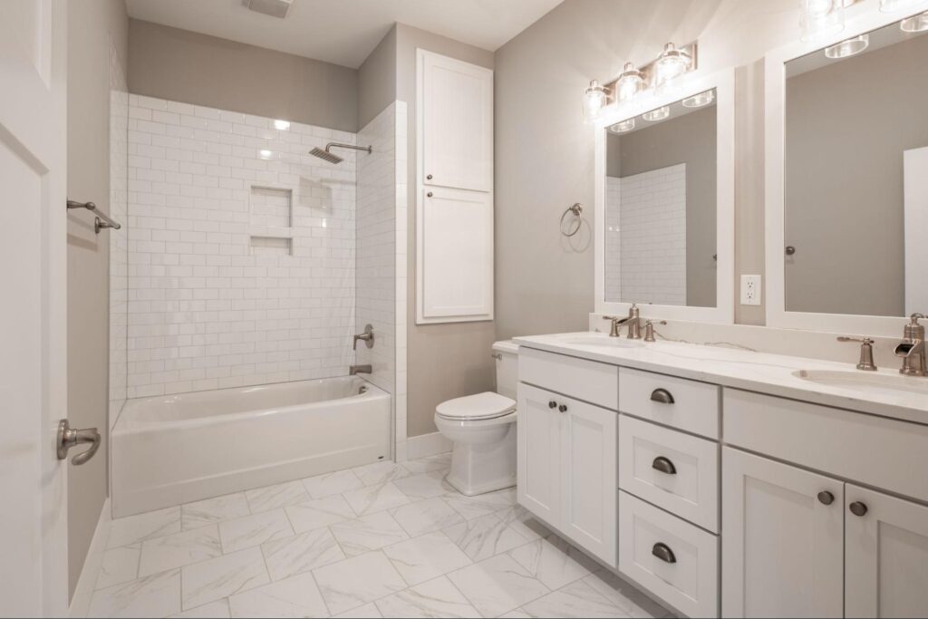 A bathtub enclosure.